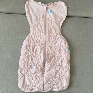 Love To Dream Swaddle Up Sleep Sack Extra Warm 3.5 TOG Cotton Blush Hearts